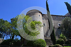 Exterior of the cloisters of the Girona Cathedral Spain photo