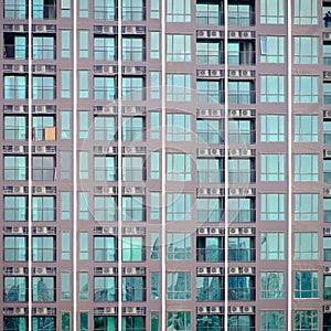 Exterior of condo building, During construction