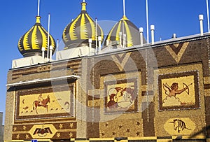 Exterior of Corn Palace, roadside attraction in West Mitchell, SD photo