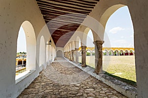 Exterior corridor in the Izamal convent