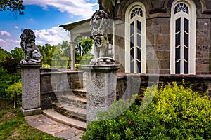 The exterior of the Cylburn Mansion at Cylburn Arboretum in Baltimore, Maryland.