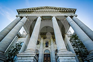 The exterior of the DAR Constitution Hall, in Washington, DC.