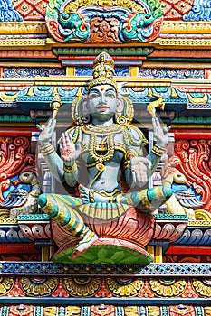 Exterior detail of Sri Mariamman Temple in Silom Road