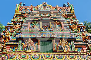 Exterior detail of Sri Mariamman Temple in Silom Road