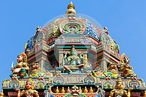 Exterior detail of Sri Mariamman Temple in Silom Road