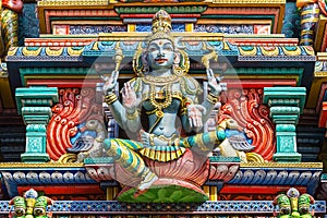 Exterior detail of Sri Mariamman Temple in Silom Road