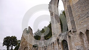 Exterior details priory of Beaumont le Roger, Normandy France, TILT