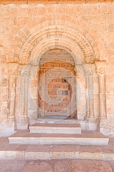 Exterior door of church in San Esteban de Gormaz