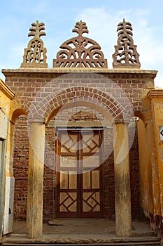 The exterior facade of Abou el Oyoun Mosque in Dayrout in Assyut photo