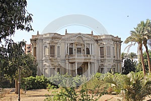 The exterior facade of Alexan Pasha Palace in Assuit