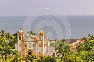 Exterior Facade Antique Colonial Church Olinda Brazil photo