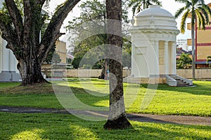 Exterior facade of an old colonial era church