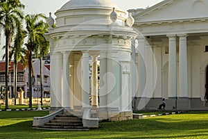 Exterior facade of an old colonial era church in the heritage town of Georgetown in Penang, Malaysia