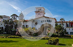 Exterior of the Famous Courthouse in Santa Barbara