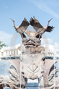 Exterior of fountain on Independance Square, Minsk