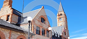 Upward Angle View of the Front FaÃÂ§ade Historic Train Depot