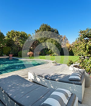 Exterior, garden with pool