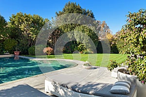 Exterior, garden with pool
