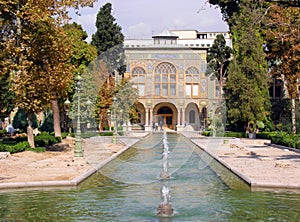 Exterior of Golestan Palace in Tehran, Iran