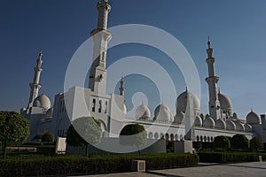 Exterior of the Grand Mosque in Abu Dhabi territory