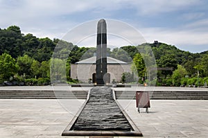 The exterior grounds of the shaoxing museum