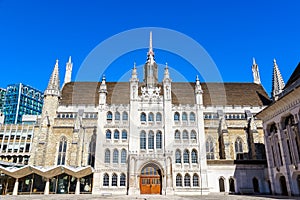 Exterior of Guildhall in the City of London, England