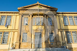 Exterior of High School of Faneromeni building in the dowtown of Nicosia of Cyprus