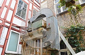 Exterior of Industrial Airflow in an old building