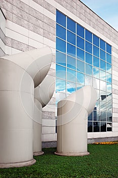 Exterior of an industrial building