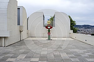 Exterior Joan Miro foundation,building by Josep Lluis Sert,park,parc montjuic,Barcelona. photo