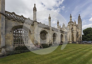 Exterior of Kings College in Cambridge