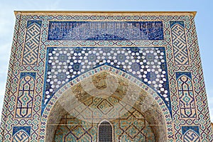 Exterior of the Kok Gumbaz mosque in Shahrisabz, Qashqadaryo, Uzbekistan