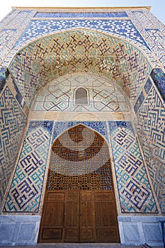 Exterior of the Kok Gumbaz mosque in Shahrisabz, Qashqadaryo, Uzbekistan