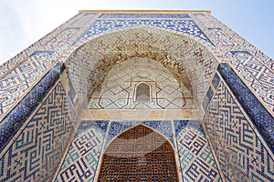 Exterior of the Kok Gumbaz mosque in Shahrisabz, Qashqadaryo, Uzbekistan