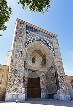 Exterior of the Kok Gumbaz mosque in Shahrisabz, Qashqadaryo, Uzbekistan