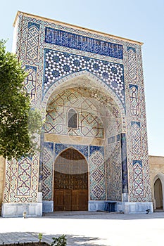 Exterior of the Kok Gumbaz mosque in Shahrisabz, Qashqadaryo, Uzbekistan