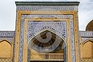 Exterior of the Kutlug-Murad Inaka Madrasah in Khiva, Uzbekistan