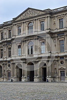 Exterior of the Louvre Palace, Paris, France