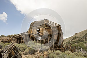 Exterior of Masonic-Chemung mine wooden buildings photo
