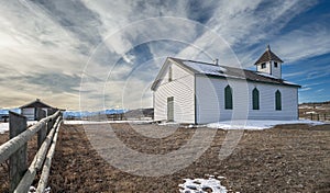 Exterior of McDougall Church on the Stoney Indian Reserve at Morley