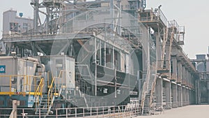 Exterior of a metallurgical plant. A large metallurgical plant. Modern metallurgical plant