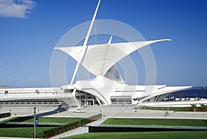 Exterior of the Milwaukee Art Museum on Lake Michigan, Milwaukee, WI