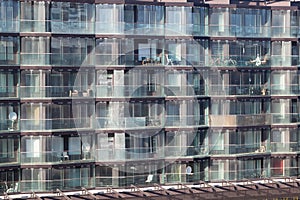 Exterior of a modern apartment block