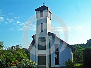 Exterior of a modern chapel in Donja Reka Croatia - Kapela Kraljice Mira, Donja Reka Hrvatska photo