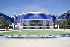 Exterior of modern Ford center in the city Frisco