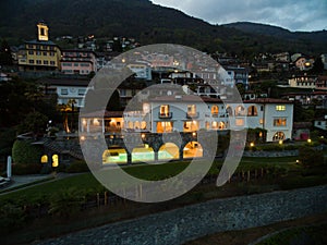 Exterior of a modern house in the night