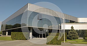 Exterior of a modern office or factory building. Office Building. Modern industrial building