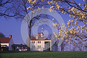 Exterior of Mt. Vernon, Virginia, home of George Washington