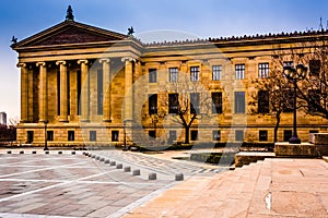 Exterior of the Museum of Art in Philadelphia, Pennsylvania.