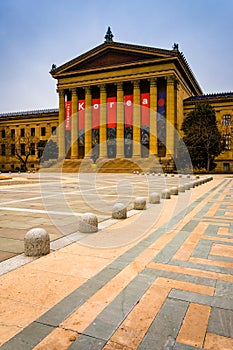 Exterior of the Museum of Art in Philadelphia, Pennsylvania.